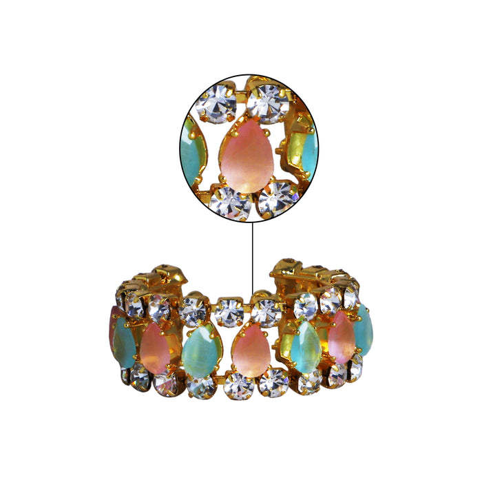Stone Bangle - 0.5 Inches | Multicolour Stone Jewelry/ Jewellery for Deity