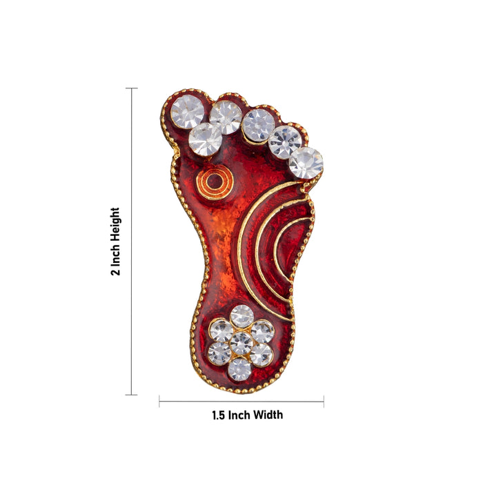 Padham Pair - 2 x 1.5 Inches | Stone Paduka / Divine Footprint Padham For Pooja & Worship