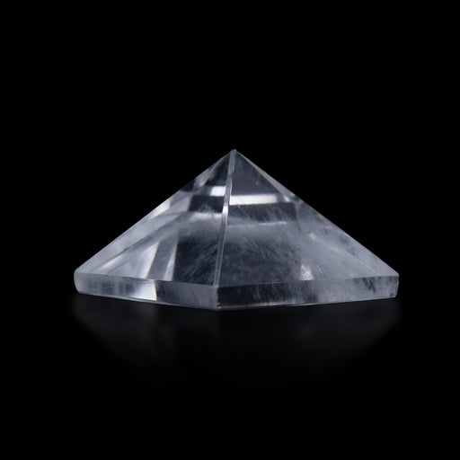 Sphatik Pyramid - 0.75 x 1 Inch | Spatik Stone Pyramid / Pyramid Stone for Pooja - Maha Meru & Yantra