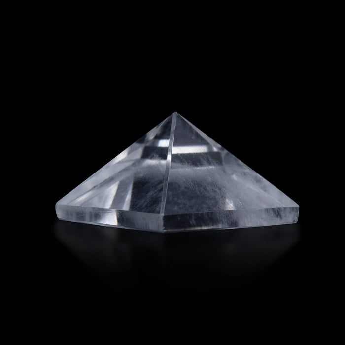 Sphatik Pyramid - 0.75 x 1 Inch | Spatik Stone Pyramid / Pyramid Stone for Pooja - Maha Meru & Yantra
