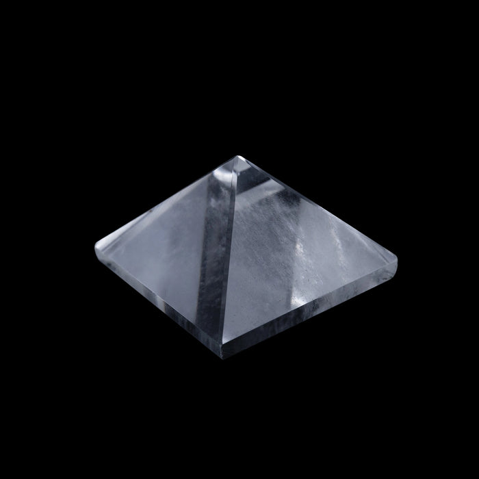 Sphatik Pyramid - 0.75 x 1 Inch | Spatik Stone Pyramid / Pyramid Stone for Pooja - Maha Meru & Yantra
