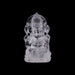 Ganesha sitting On Base Murti- 4.5 x 2.5 Inches | Spatik Idol / Ganapathi Statue Decor for Home & Pooja - Sphatik & Semi Precious Stone Murties