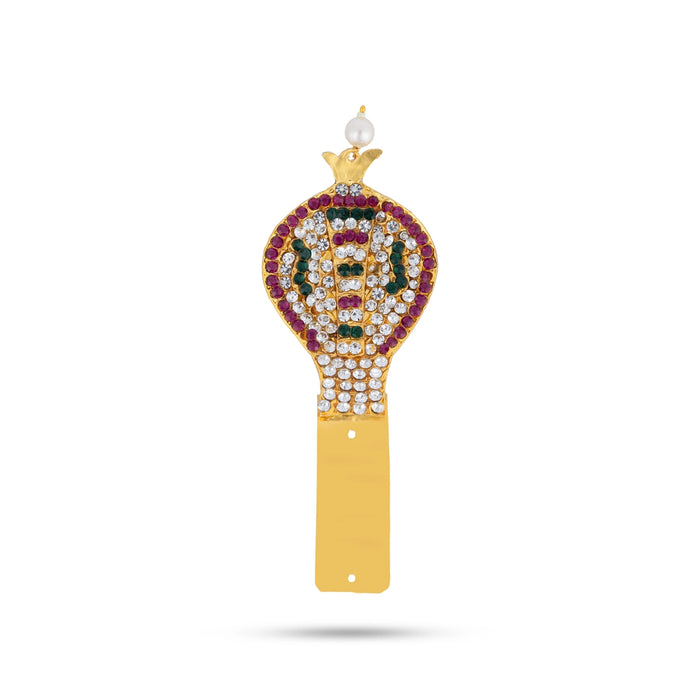 Stone Nagam - 4.5 x 1.5 Inches | Multicolour Stone Snake / Naag Devta for Pooja, Spiritual Decor - Deity Accessories