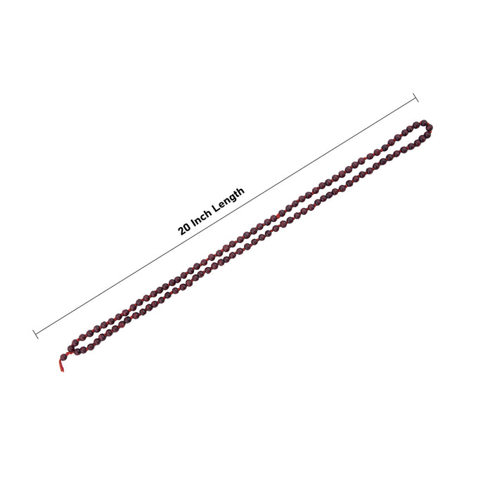 Chandan Mala - 20 Inches | Red Sandalwood Mala/ 108 Beads/ 8 mm/ Kanthi Mala for Men & Women - Chandan Mala, Pendant, Bracelet