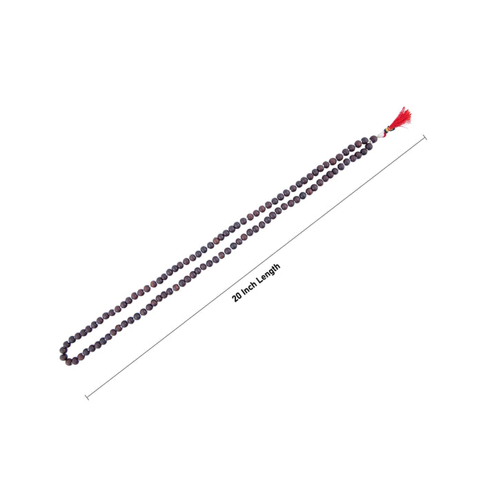 Chandan Mala - 20 Inches | Red Sandalwood Mala/ 108 Beads/ 8 mm/ Kanthi Mala for Men & Women - Chandan Mala, Pendant, Bracelet