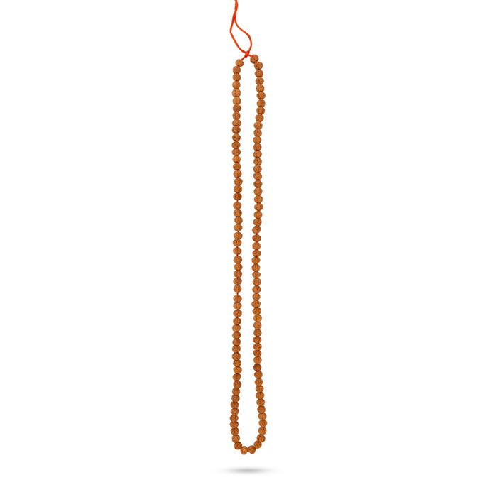 Rudraksha Mala - 13 Inches | 108 Beads/ 6mm/ Ruthratcham Malai/ Japa Mala/ Rudraksha Beads Mala for Meditation
