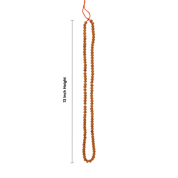 Rudraksha Mala - 13 Inches | 108 Beads/ 6mm/ Ruthratcham Malai/ Japa Mala/ Rudraksha Beads Mala for Meditation