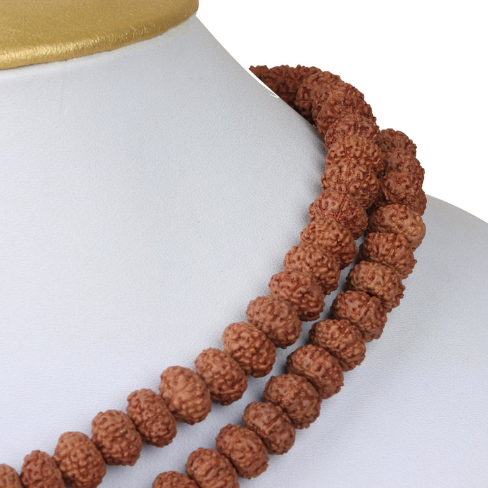 Rudraksha Mala - 7mm | 8 Face Ruthratcham Malai/ 8 Mukhi Kantha Mala for Men & Women