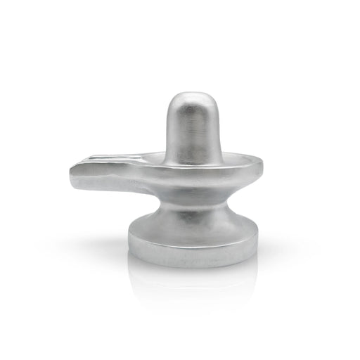 Mercury Shiv Ling Murti- 3 x 3.25 Inches | Shiva Lingam Statue / Shivling Statue For Pooja & Spiritual Worship - Sphatik & Semi Precious Stone Murties