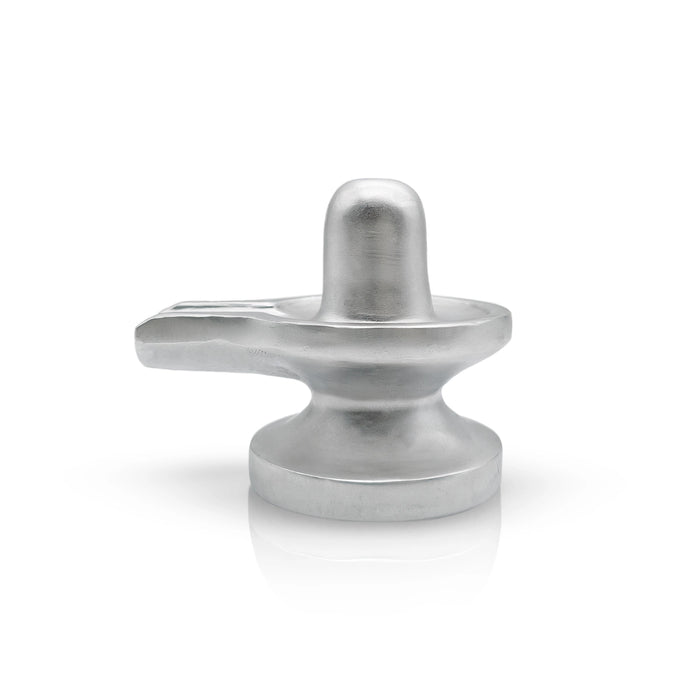 Mercury Shiv Ling Murti- 3 x 3.25 Inches | Shiva Lingam Statue / Shivling Statue For Pooja & Spiritual Worship - Sphatik & Semi Precious Stone Murties
