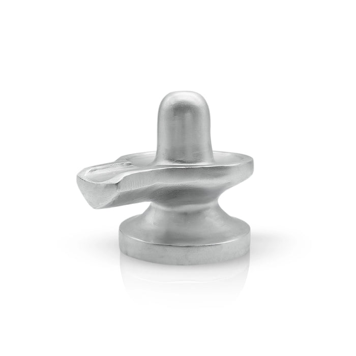 Mercury Shiv Ling Murti- 3 x 3.25 Inches | Shiva Lingam Statue / Shivling Statue For Pooja & Spiritual Worship - Sphatik & Semi Precious Stone Murties