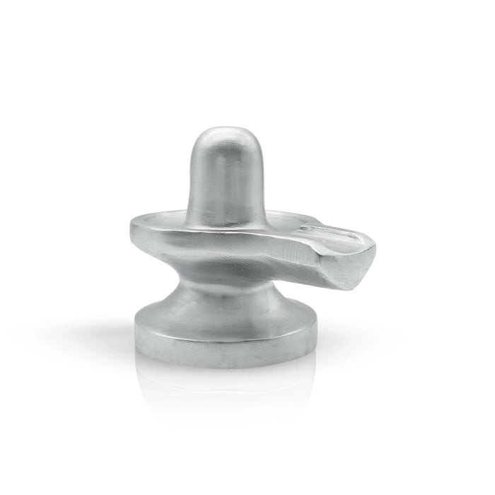 Mercury Shiv Ling Murti- 3 x 3.25 Inches | Shiva Lingam Statue / Shivling Statue For Pooja & Spiritual Worship - Sphatik & Semi Precious Stone Murties