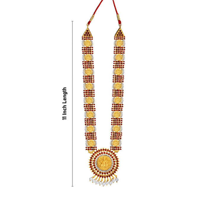 Stone Haram - 11 Inches | Lakshmi Design Artificial Jewelry/ Stone Jewellery For Deity & Traditional Wear - Ethnic Wear Accessories