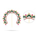 Hair Arch - 7.5 X 8 Inches | Multicolour Stone Hair Accessory/ Stone Jewellery/ Artificial Jewelry For Deity - Head & Face Accessories