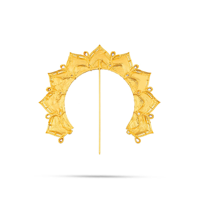 Hair Arch - 7.5 X 8 Inches | Multicolour Stone Hair Accessory/ Stone Jewellery/ Artificial Jewelry For Deity - Head & Face Accessories