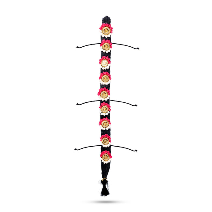 Stone Jadai - 31 Inches | Lakshmi Design Hair Braid Ornament/ Jadai Alankaram for Deity