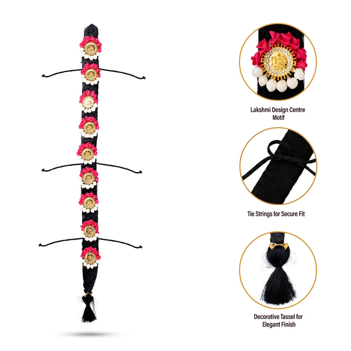 Stone Jadai - 31 Inches | Lakshmi Design Hair Braid Ornament/ Jadai Alankaram for Deity