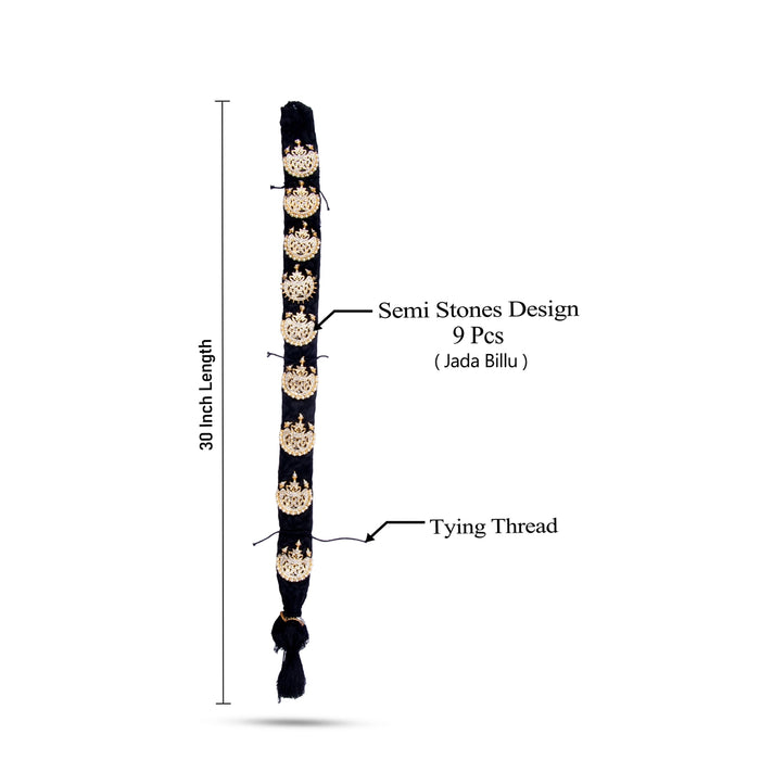 Stone Jadai for Varalakshmi Vratam , Traditional Hair Accessory