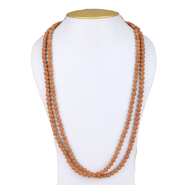 Ruthratcham Malai - 6 to 6.5 MM | 220 Beads Rudraksha Mala/ Rudra Mala/ Kantha Mala for Men and Women - Rudraksha Mala, Pendant, Bracelet