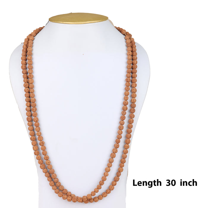 Ruthratcham Malai - 6 to 6.5 MM | 220 Beads Rudraksha Mala/ Rudra Mala/ Kantha Mala for Men and Women - Rudraksha Mala, Pendant, Bracelet