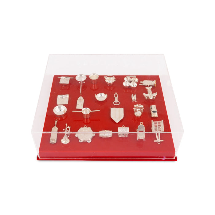 Marriage Set - 3.5 x 11 Inches | Silver Miniature / Gift Set For Wedding - Wedding Essentials