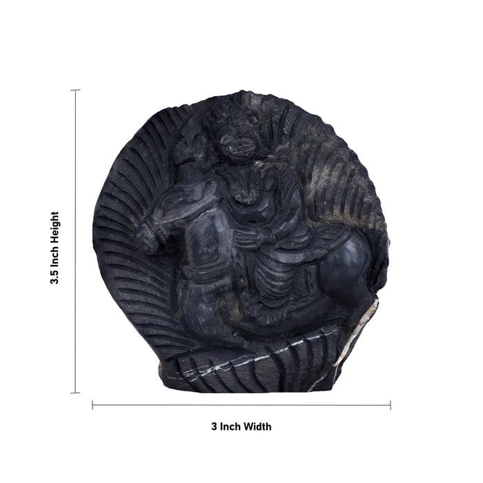 Shaligram Murti - 3.5 x 3 Inches | Shaligram God Idol | God Statue | Shaligram Stone - Saligrama Stones & Murties