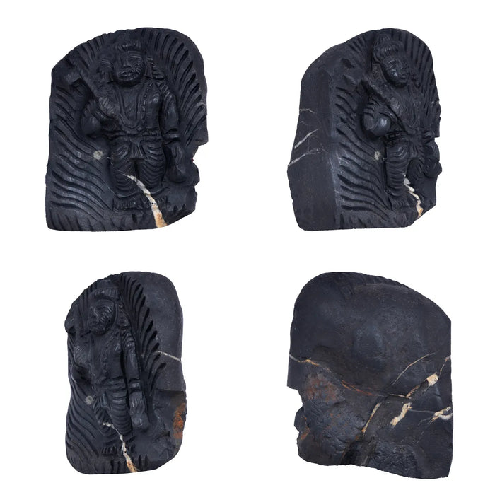 Shaligram Murti - 3.5 x 3 Inches | Shaligram God Idol | God Statue | Shaligram Stone - Saligrama Stones & Murties