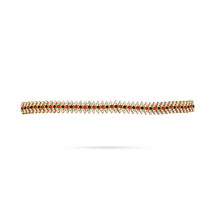 Stone Hip Belt - 8.5 Inches | Stone Waist Belt/ Stone Jewelry/ Artificial Jewellery for Deity - Waist & Leg Accessories