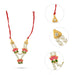 Moti Mala - 2 Inches | Artificial Jewellery / Pearl With Lotus Mala for Deity - Neck & Body Accessories