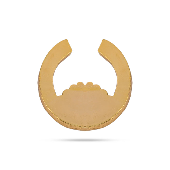 Nathu Bullaku - 1 x 1 Inches | Stone Nose Ring/ Mukuthi/ Stone Nose Pin for Goddess