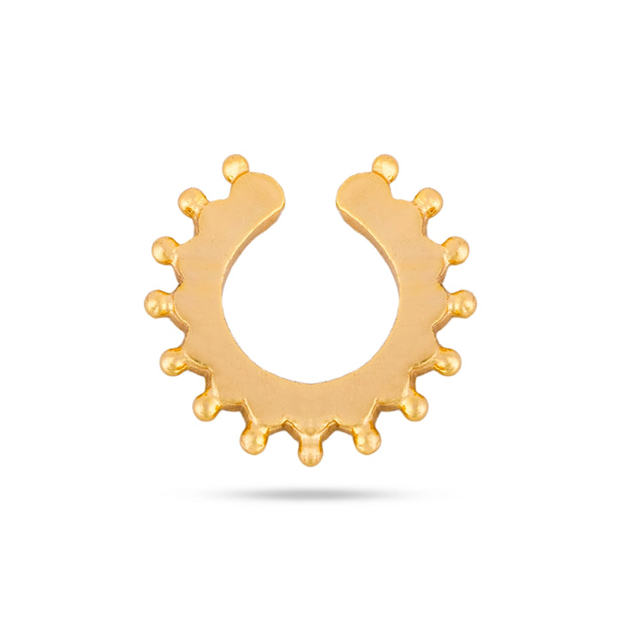 Stone Nose Pin - 1 x 1 Inches | Stone Nathu Bullaku / Nose jewellery for Deity