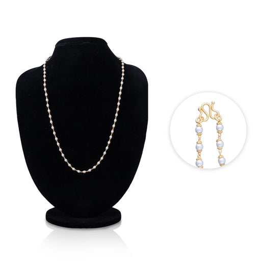 White Moti Mala - 12 Inches | 3 mm/ Pearl Mala/ Artificial Jewelry For Traditional Wear - Ethnic Wear Accessories