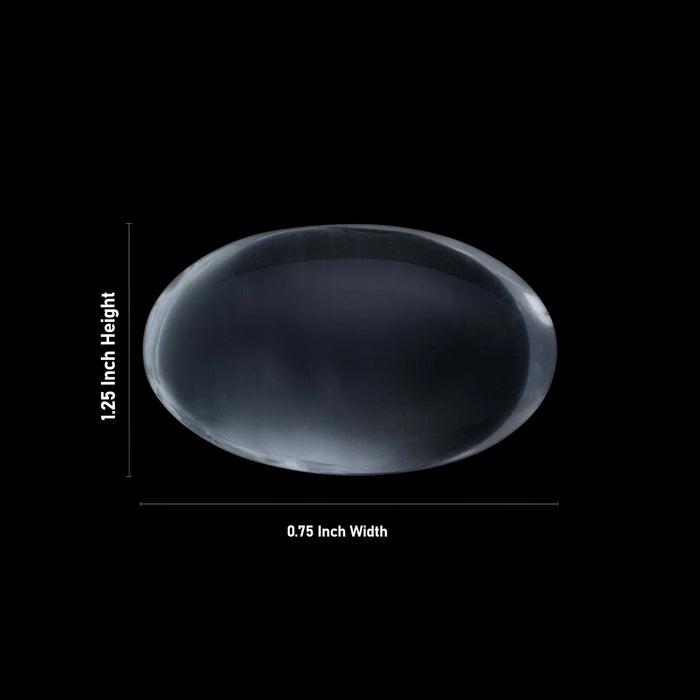 Spatika Banalingam - 1.25 X 0.75 Inches | Banalinga Shivling/ Banalinga Stone For Pooja - Sphatik & Semi Precious Stone Murties