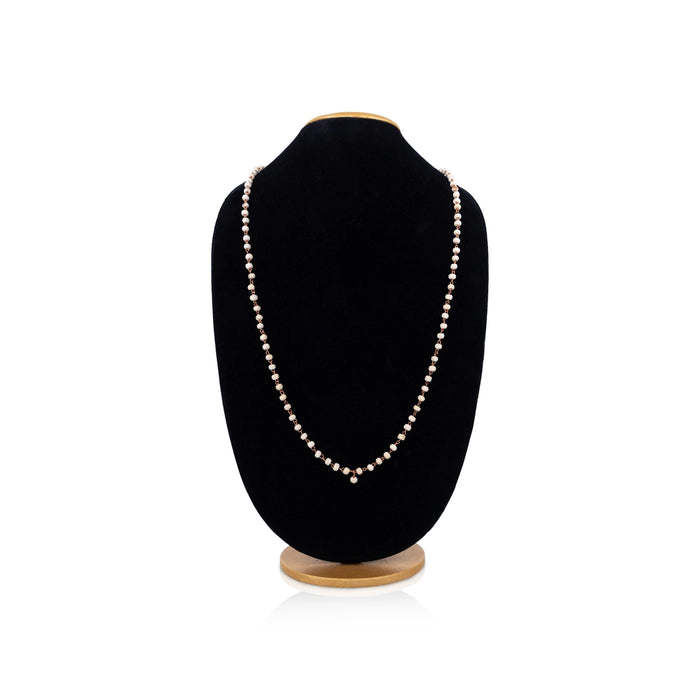 Tulasi Mala With Copper Knot - 21 Inches | 108 Beads Tulsi Kanthi Mala/6mm/Thulsi Mala/ Thulasi Malai For Japa - Tulsi Mala, Pendant, Bracelet