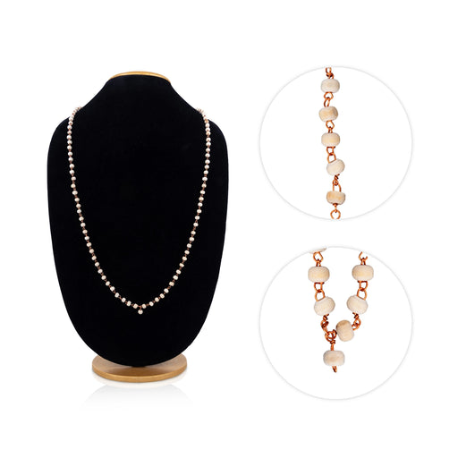 Tulasi Mala With Copper Knot - 21 Inches | 108 Beads Tulsi Kanthi Mala/6mm/Thulsi Mala/ Thulasi Malai For Japa - Tulsi Mala, Pendant, Bracelet