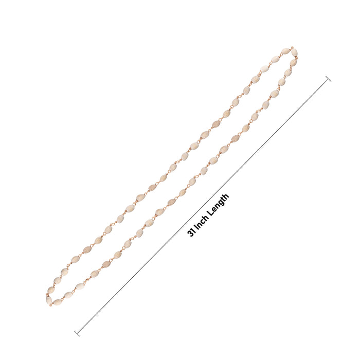 Tulasi Mala With Copper Knot - 31 Inches | 6 mm/ 108 Beads Tulsi Kanthi Mala/ Thulasi Malai for Meditation - Tulsi Mala, Pendant, Bracelet