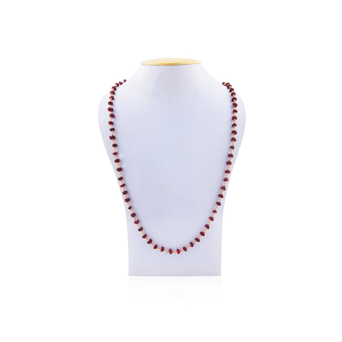 Poo Rudraksha Mala - 21 Inches | 108 Beads Ruthratcham Malai/ Copper Kambi Japa Mala for Men & Women