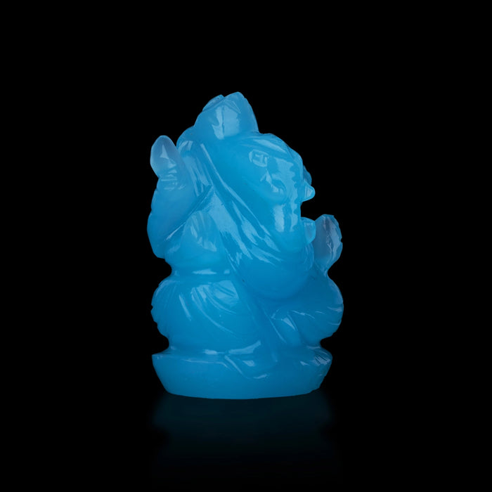 Ganesha Statue - 2 x 1.5 Inches | Opal Mixed Colour Ganpati / Vinayagar Idol for Pooja