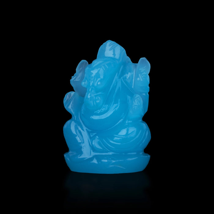 Ganesha Statue - 2 x 1.5 Inches | Opal Mixed Colour Ganpati / Vinayagar Idol for Pooja