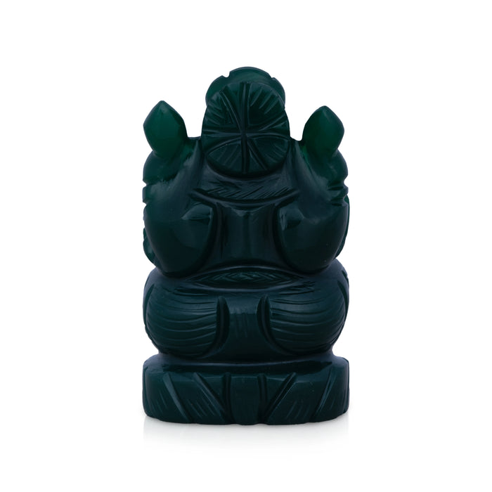 Opel Ganesh Murti - 2.5 x 1.75 Inches | Opal Vinayaka Statue/ Ganpati Idol for Pooja/ 120 Gms - Sphatik & Semi Precious Stone Murties