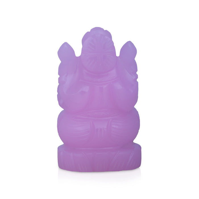 Opel Ganesh Murti - 2.5 x 1.75 Inches | Opal Vinayaka Statue/ Ganpati Idol for Pooja/ 120 Gms - Sphatik & Semi Precious Stone Murties