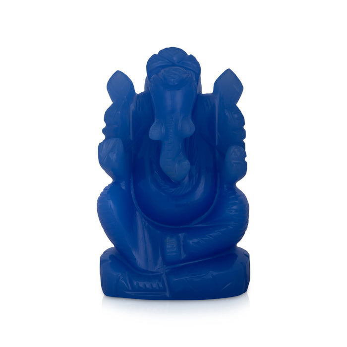 Opel Ganesh Murti - 2.5 x 1.75 Inches | Opal Vinayaka Statue/ Ganpati Idol for Pooja/ 120 Gms - Sphatik & Semi Precious Stone Murties