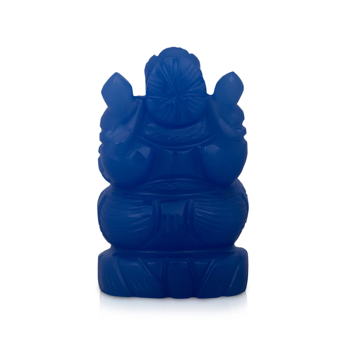 Opel Ganesh Murti - 2.5 x 1.75 Inches | Opal Vinayaka Statue/ Ganpati Idol for Pooja/ 120 Gms - Sphatik & Semi Precious Stone Murties