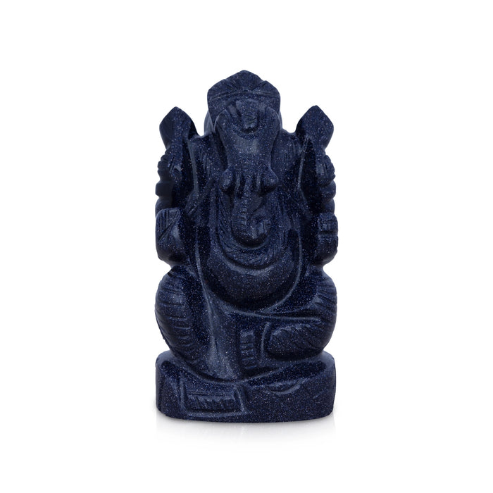 Opel Ganesh Murti - 3 x 1.5 Inches | Opel Vinayaka Statue/ Ganpati Idol for Pooja - Sphatik & Semi Precious Stone Murties