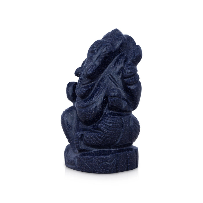 Opel Ganesh Murti - 3 x 1.5 Inches | Opel Vinayaka Statue/ Ganpati Idol for Pooja - Sphatik & Semi Precious Stone Murties