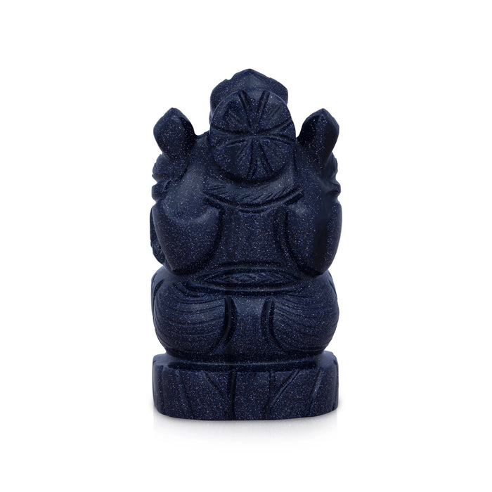 Opel Ganesh Murti - 3 x 1.5 Inches | Opel Vinayaka Statue/ Ganpati Idol for Pooja - Sphatik & Semi Precious Stone Murties