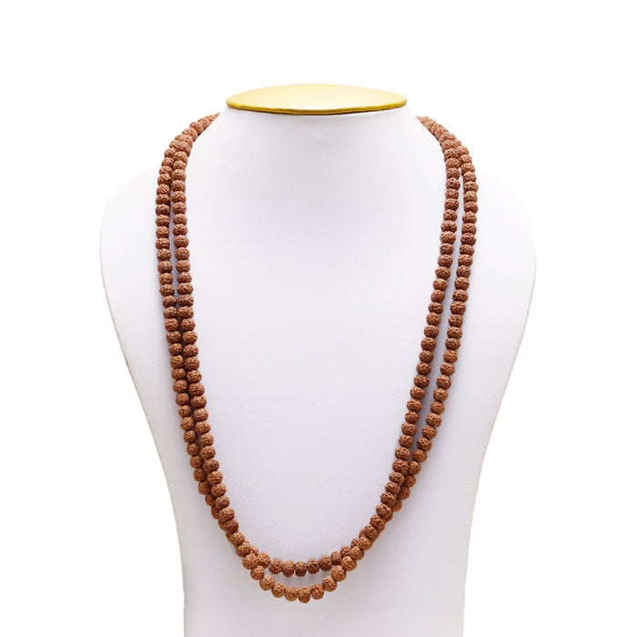 Ruthratcham Malai - 7 to 7.5 mm | 108 Rudraksha Mala/ Indonesia Grade B/ Kantha Mala for Men and Women - Rudraksha Mala, Pendant, Bracelet