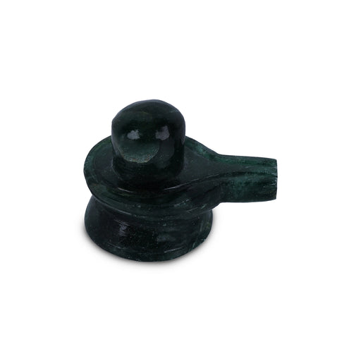 Green Zade Shivling Murti - 1.25 x 1.5 Inches | Shiva Lingam Statue/ Shiv Ling Statue for Pooja - Sphatik & Semi Precious Stone Murties