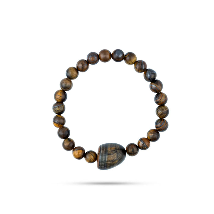 Tiger Eye Beads Bracelet - 2.5 inches | Semi precious Bracelet / Beaded Bracelet for Men & Women - Bracelet