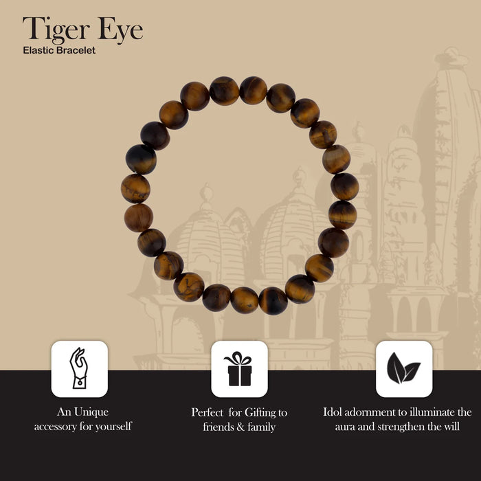 Tiger Eye Bracelet - 2.5 Inches | Gemstone Bracelet/ Crystal Jewellery for Men & Women